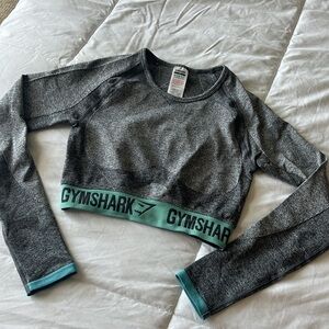 GYMSHARK Long-Sleeve Cropped Fitness Top